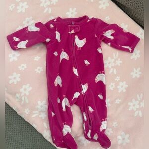Carter's Pink Chicken Print One Piece